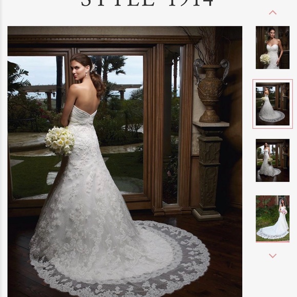 Stunning White Lace Wedding Gown - Picture 4 of 7